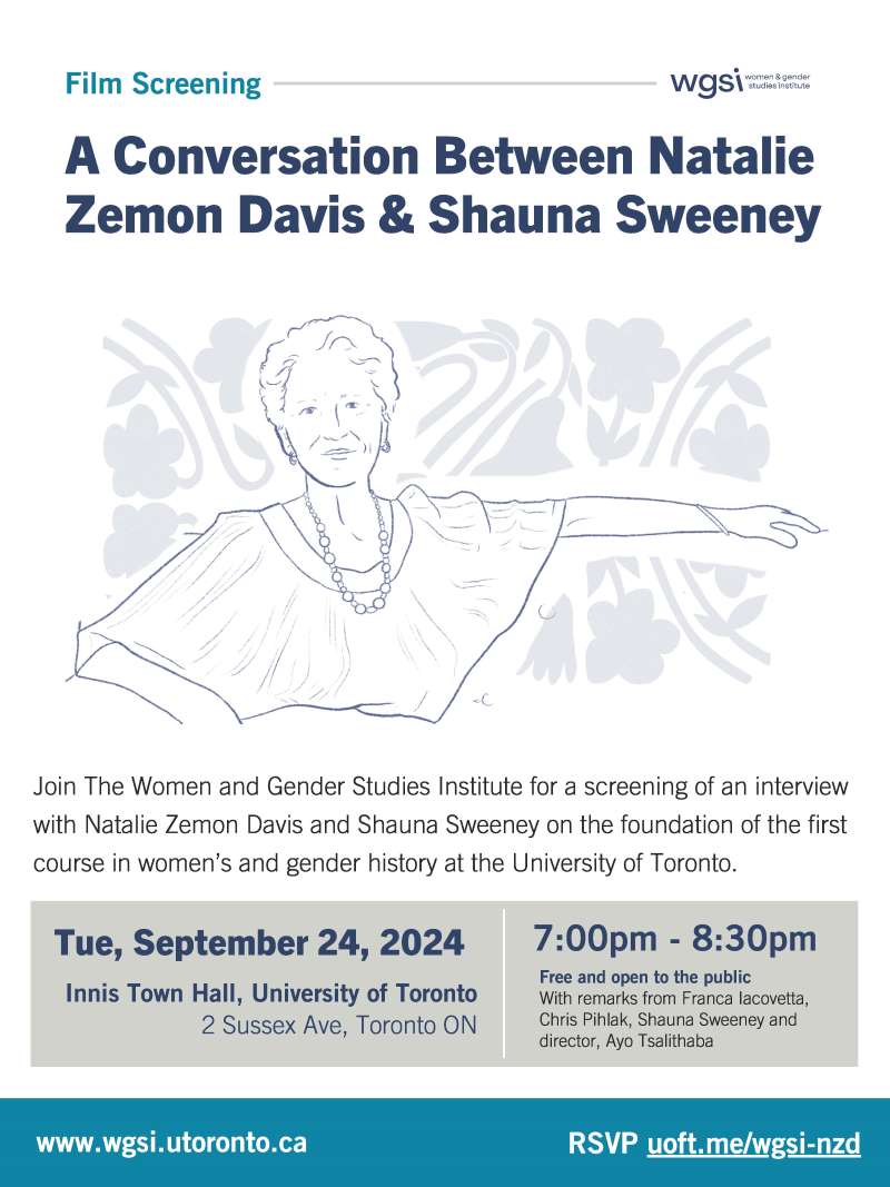 A Conversation Between Natalie Zemon Davis &amp; Shauna Sweeney